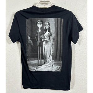 Tim Burton's Corpse Bride T Shirt Size Small Black Cotton Graphic Tee‎
